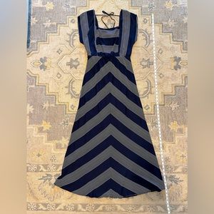 Striped Navy Maxi Dress